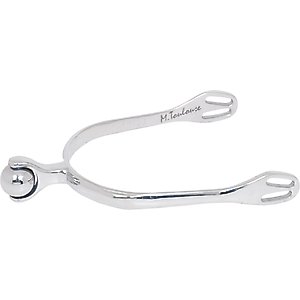 M. Toulouse Soft Touch Ladies Horizontal Ball Horse Spur, Silver, Large