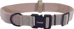 Macho Dog Adjustable Tactical Dog Collar with Metal Buckle, Tan, X-Large: 22 to 34-in neck, 2-in wide