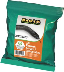 Mack's Natural Reptile Food Adult Mice Frozen Reptile Food, 10 count