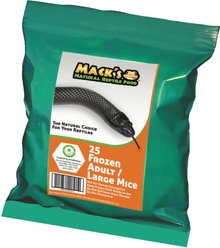 Mack's Natural Reptile Food Adult Mice Frozen Reptile Food, 25 count