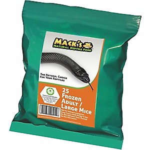 Mack's Natural Reptile Food Adult Mice Frozen Reptile Food, 25 count