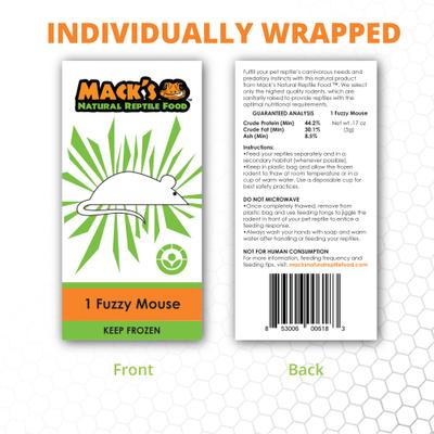 Show full view: Mack's Natural Reptile Food Fuzzy Mice Frozen Reptile Food, 10 count slide 2 of 7