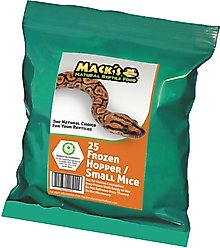 Mack's Natural Reptile Food Hopper Mice Frozen Reptile Food, 25 count
