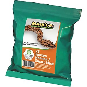 Mack's Natural Reptile Food Hopper Mice Frozen Reptile Food, 25 count