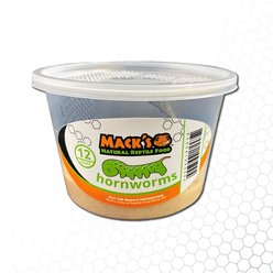 Mack's Natural Reptile Food Hornworm Live Feed Reptile Food, 12 count