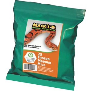 Mack's Natural Reptile Food Medium Mice Frozen Reptile Food, 25 count