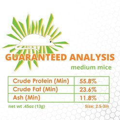 Mack's Natural Reptile Food Medium Mice Frozen Reptile Food, 25 count slide 2 of 6