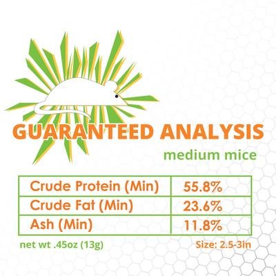Show full view: Mack's Natural Reptile Food Medium Mice Frozen Reptile Food, 50 count slide 3 of 7
