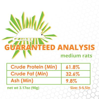 Show full view: Mack's Natural Reptile Food Medium Rat Frozen Reptile Food, 25 count slide 3 of 6
