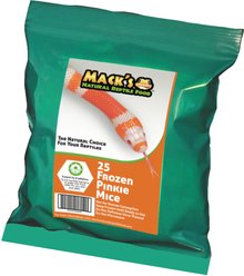 Mack's Natural Reptile Food Pinkie Mice Frozen Reptile Food, 25 count