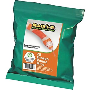 Mack's Natural Reptile Food Pinkie Mice Frozen Reptile Food, 25 count