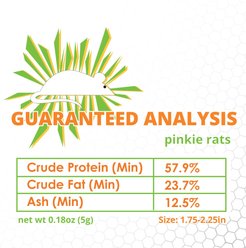 Mack's Natural Reptile Food Pinkie Rat Frozen Reptile Food, 10 count slide 2 of 6