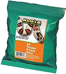 Mack's Natural Reptile Food Pinkie Rat Frozen Reptile Food, 50 count