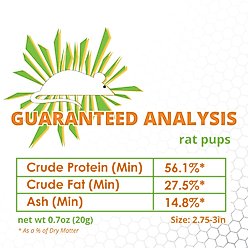 Mack's Natural Reptile Food Rat Pup Frozen Reptile Food, 50 count slide 2 of 6