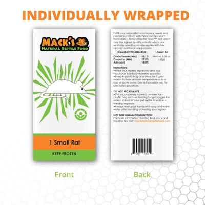 Show full view: Mack's Natural Reptile Food Small Rat Frozen Reptile Food, 25 count slide 2 of 6
