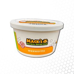Mack's Natural Reptile Food Waxworm Live Feed Reptile Food, 50 count