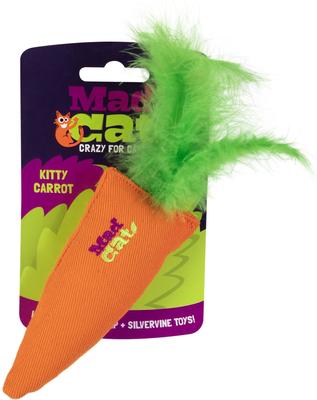 Show full view: Mad Cat 100% Filled Kitty Carrot Cat Mice Plush Toy with Catnip, Multi Color, Medium slide 1 of 5