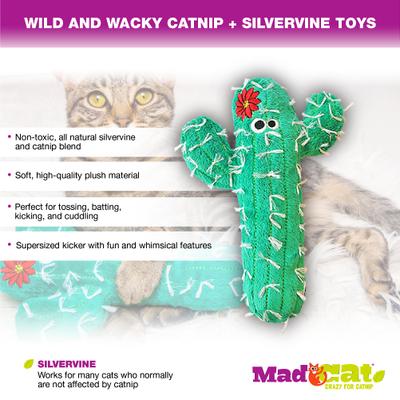 Show full view: Mad Cat Big Cactus Kicker Catnip & Silvervine Cat Toy slide 3 of 4