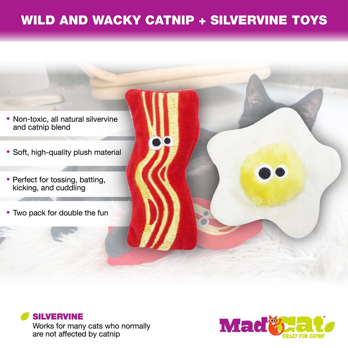 Mad Cat Baby Carrot Catnip & Silvervine Cat Toy