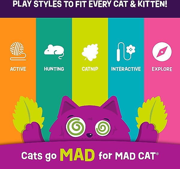 MAD CAT Catucky Fried Chicken Cat Toy with Catnip, Multicolor - Chewy.com