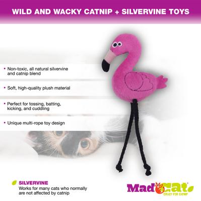 Show full view: Mad Cat Flingin' Flamingo Catnip & Silvervine Cat Toy slide 6 of 8