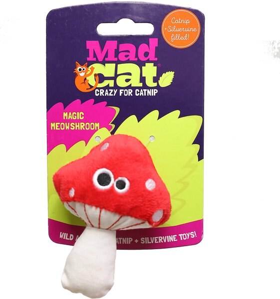 Mad Cat Meowstache Catnip & Silvervine Cat Toy
