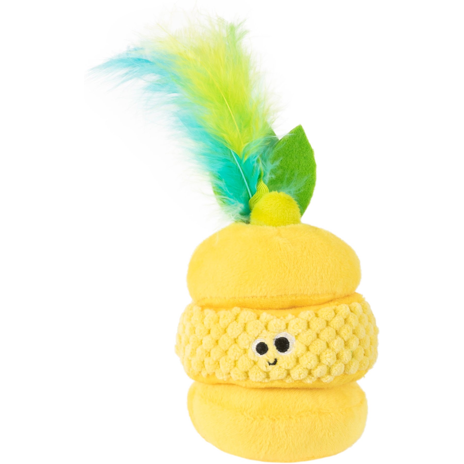 Mad Cat Pouncin' Pineapple Stacker Puzzle Cat Toy with Catnip, Multicolor