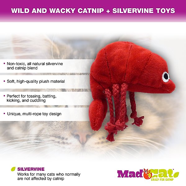 Show full view: Mad Cat Pouncin' Prawn Catnip & Silvervine Cat Toy slide 3 of 6