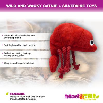 Show full view: Mad Cat Pouncin' Prawn Catnip & Silvervine Cat Toy slide 3 of 6