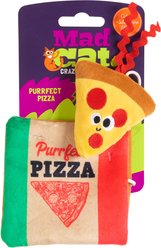 Mad Cat Purrfect Pizza Cat Toy with Catnip, Multicolor