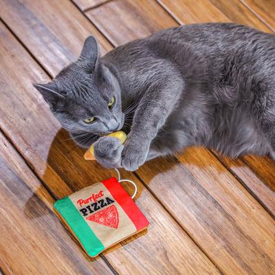 Show full view: Mad Cat Purrfect Pizza Cat Toy with Catnip, Multicolor slide 3 of 6