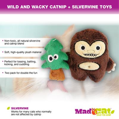 Show full view: Mad Cat Sassy Sasquatch Catnip & Silvervine Cat Toy, 2 count slide 3 of 6