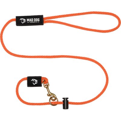 Mad Dog Products Mad Dog Products Dual Purpose Slip/Clip Dog Leash, Orange, 6-ft long, 1/4-in wide