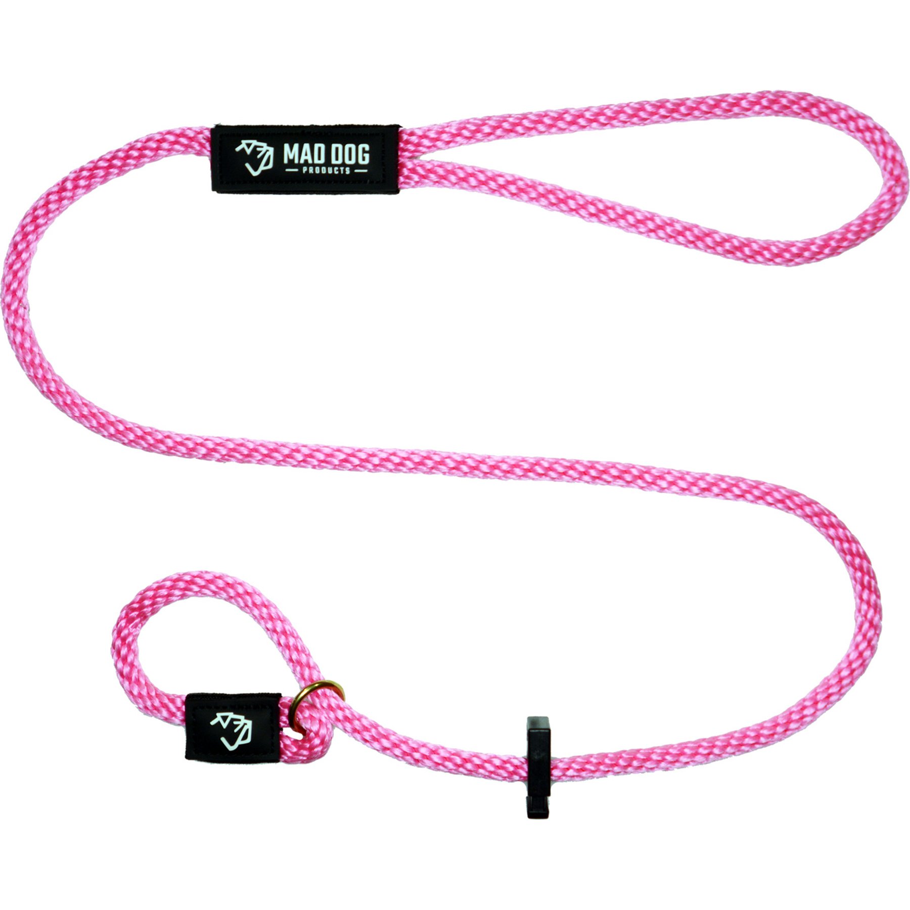 Mad Dog Products English Slip Lead Dog Leash, Pink, 6-ft long, 3/8-in wide
