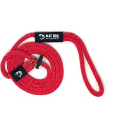 Mad Dog Products English Slip Lead Dog Leash, Red, 6-ft long, 3/8-in wide