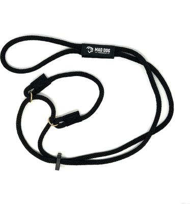 Show full view: Mad Dog Products Martingale Slip Lead Dog Leash, Black, 8-ft long, 3/8-in wide slide 1 of 5