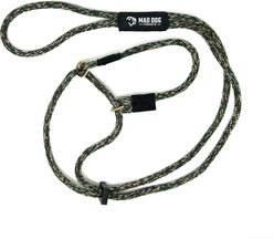 Mad Dog Products Martingale Slip Lead Dog Leash, Camo, 8-ft long, 3/8-in wide