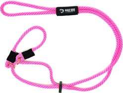 Mad Dog Products Martingale Slip Lead Dog Leash, Pink, 8-ft long, 3/8-in wide