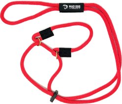 Mad Dog Products Martingale Slip Lead Dog Leash, Red, 8-ft long, 3/8-in wide