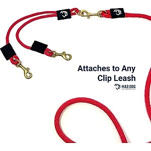 Mad Dog Products Premium Dog Leash Coupler, Black, 1.5-ft long, 1/4-in wide