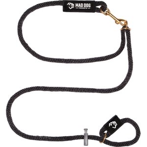 Mad Dog Products Hands Free Slip Lead Dog Leash, Black, 10 ft-3/8 in