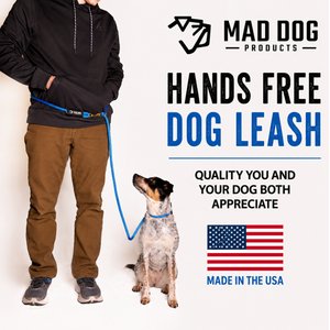 Mad Dog Products Hands Free Slip Lead Dog Leash, Black, 10 ft-3/8 in
