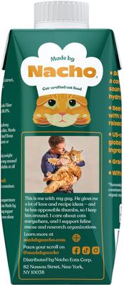 Show full view: Made by Nacho Beef Bone Broth Grain- Free Wet Cat Food Topper, 11-oz carton slide 3 of 9