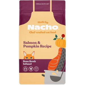 Made by Nacho Bone Broth Infused Sustainably Caught Salmon & Pumpkin Recipe Dry Cat Food, 11-lb bag