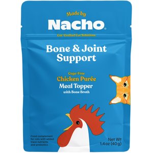 Made by Nacho Bone & Joint Support Cage-Free Chicken Puree with Bone Broth Wet Cat Food Topper, 1.4-oz pouch, case of 18
