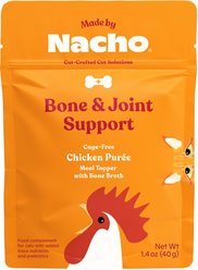 Made by Nacho Bone & Joint Support Cage-Free Chicken Puree with Bone Broth Wet Cat Food, 1.4-oz pouch, bundle of 36 
