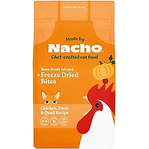 Made by Nacho Cage Free Chicken, Duck & Quail Recipe with Freeze-Dried Chicken Liver Dry Cat Food, 10-lb bag