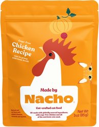 Made by Nacho Cage Free Chicken Recipe Cuts In Gravy with Bone Broth Wet Cat Food, 3-oz pouch, 12 count