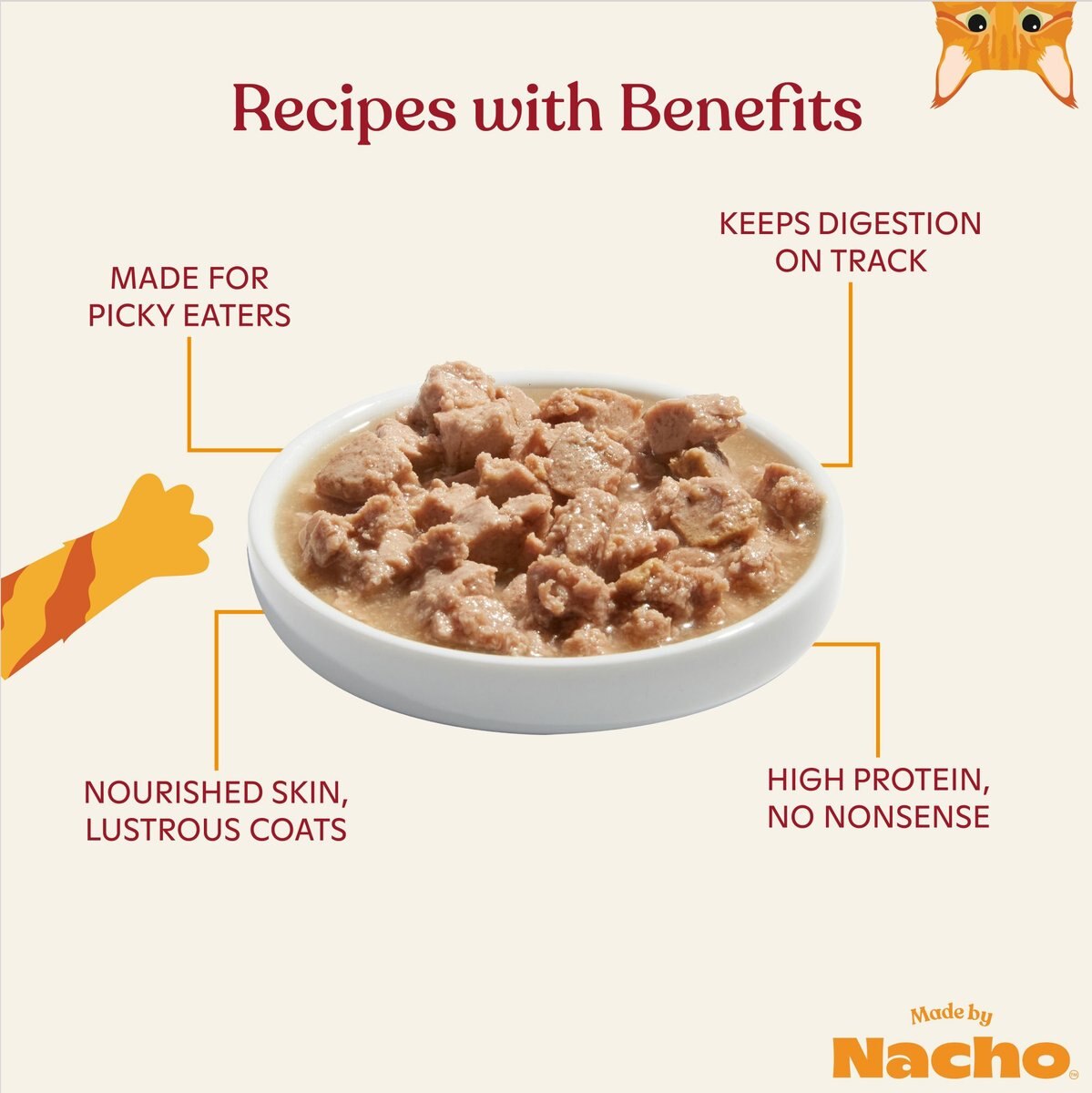 Made by Nacho Cage Free Chicken Recipe Cuts In Gravy with Bone Broth Wet Cat Food
