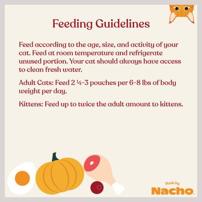 Show full view: Made by Nacho Cage Free Chicken Recipe Cuts In Gravy with Bone Broth Wet Cat Food, 3-oz pouch, 12 count slide 10 of 13